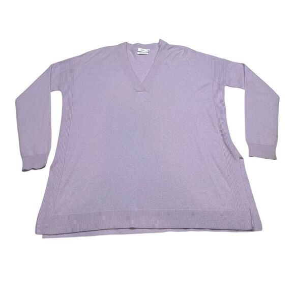 Vince 100% Cashmere Lavender Purple V-Neck Sweater Size Small - Picture 1 of 12